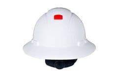 3M SecureFit Full Brim Hard Hat H-801SFR-UV, White, 4-Point Pressure Diffusion Ratchet Suspension, with UVicator