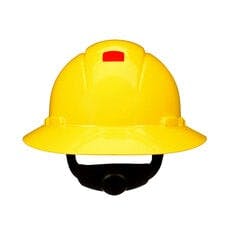 3M™ SecureFit™ Full Brim Hard Hat H-802SFR-UV, Yellow, 4-Point Pressure Diffusion Ratchet Suspension, with UVicator, 20 ea/Case