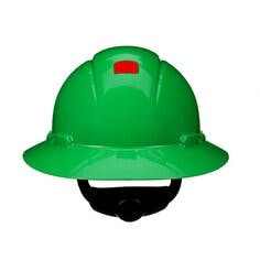 3M™ SecureFit™ Full Brim Hard Hat H-804SFR-UV, Green 4-Point Pressure Diffusion Ratchet Suspension, with Uvicator, 20 ea/Case