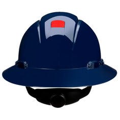 3M™ SecureFit™ Full Brim Hard Hat H-810SFR-UV, Navy Blue, 4-Point Pressure Diffusion Ratchet Suspension, with UVicator, 20 ea/Case