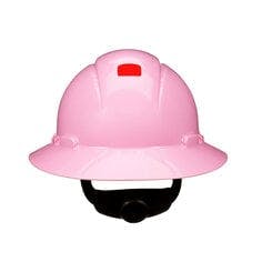 3M™ SecureFit™ Full Brim Hard Hat H-813SFR-UV, Pink, 4-Point Pressure Diffusion Ratchet Suspension, with Uvicator, 20 ea/Case