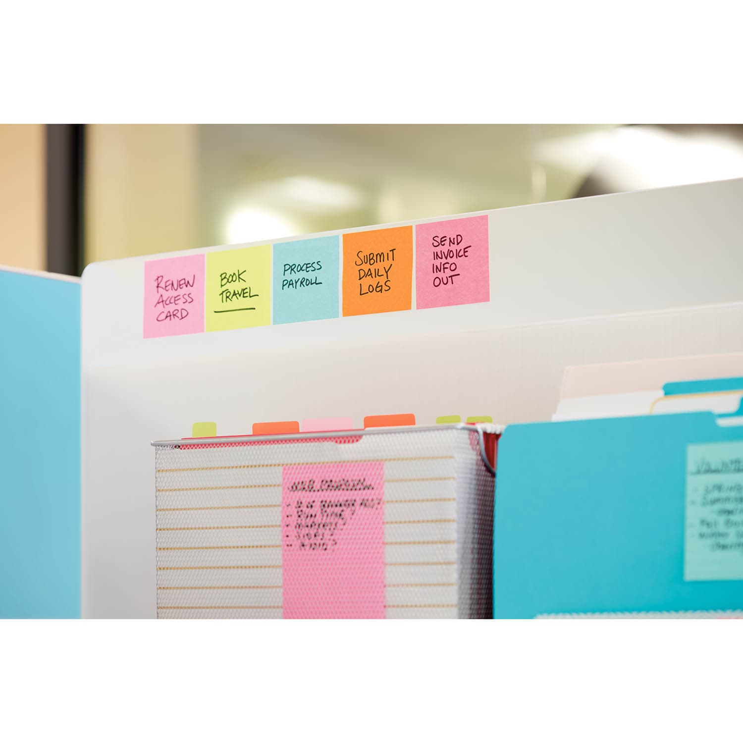 Post-it Super Sticky Notes 3321-SSMIA, 3 in x 3 in (76 mm x 76 mm), Supernova Neons Collection_3
