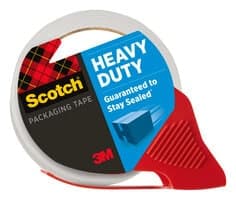 Scotch Heavy Duty Shipping Packaging Tape 3850-RD-12GC, 1.88 in x 54.6 yd (48 mm x 50 m)