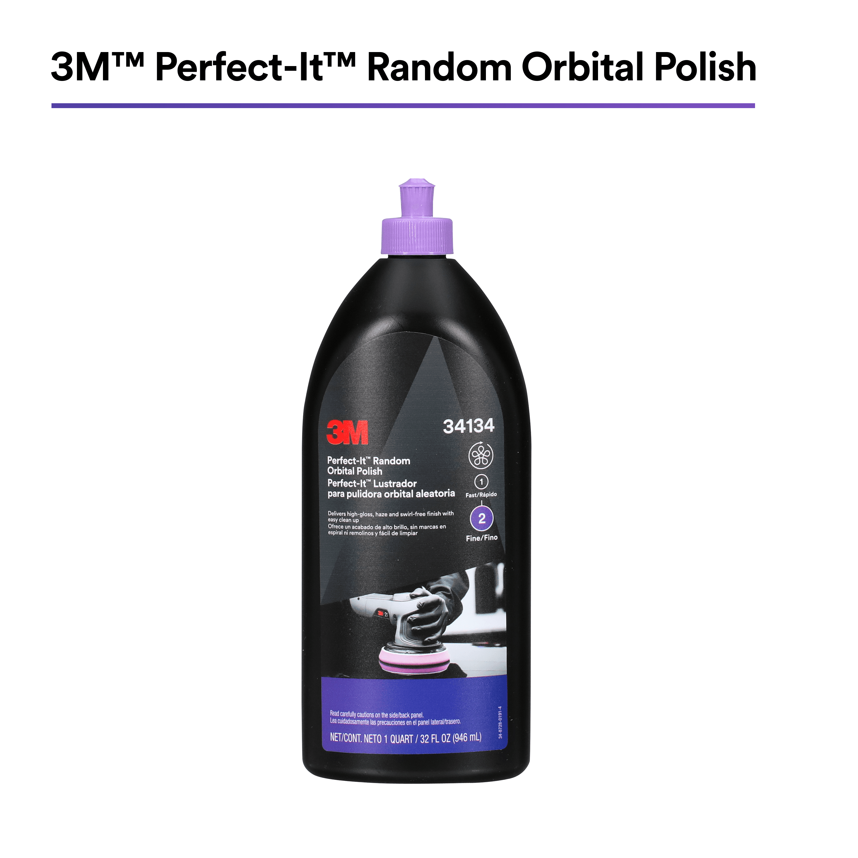 3M Perfect-It Random Orbital Polish 34134, 1 Quart (32 fl oz/946 mL)