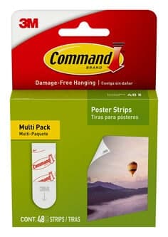 Command Poster Strips 17024-48ES, Multi-Pack, 48 strips