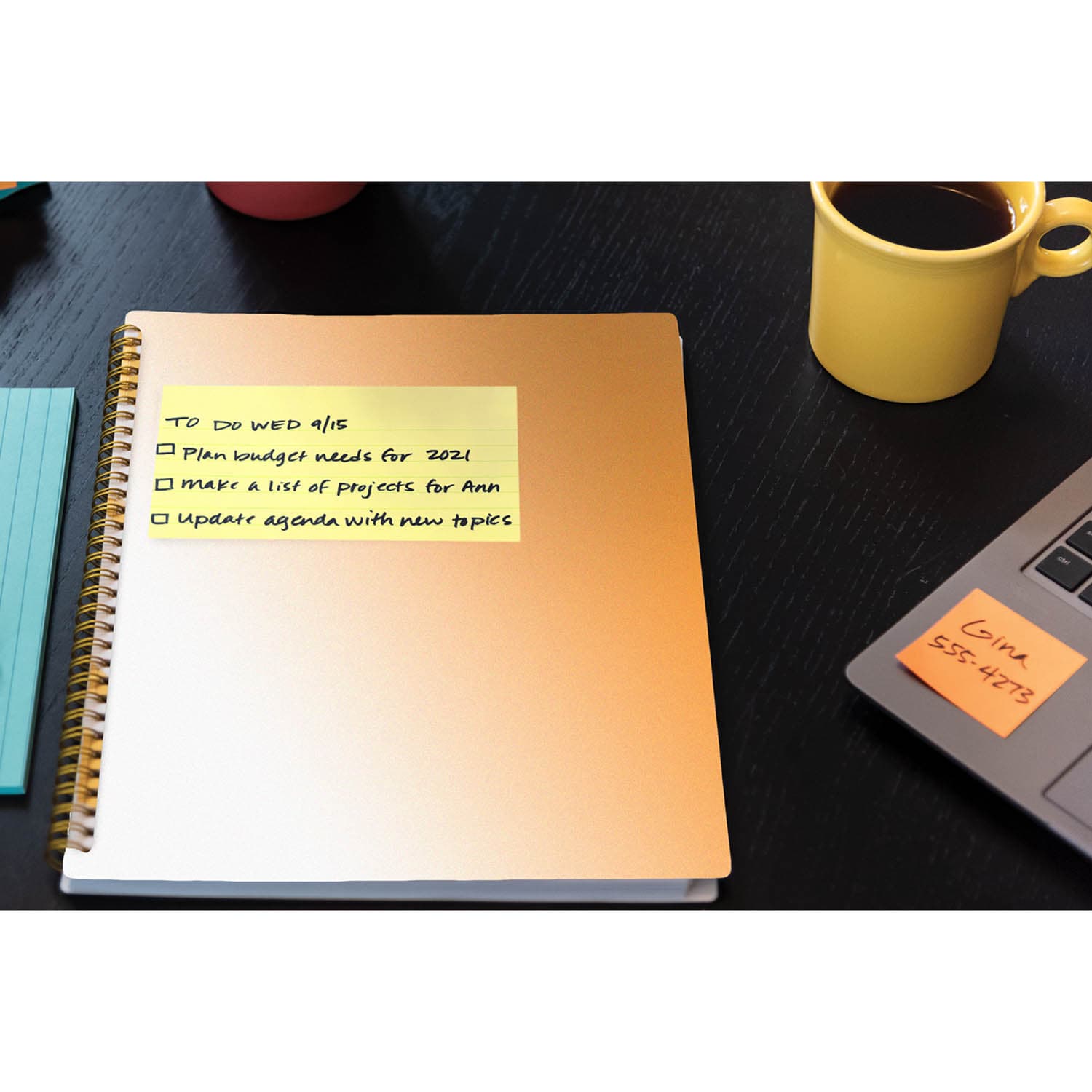 Post-it Super Sticky Recycled Notes 655R-12SSCY, 3 in x 5 in (76 mm x 127 mm)