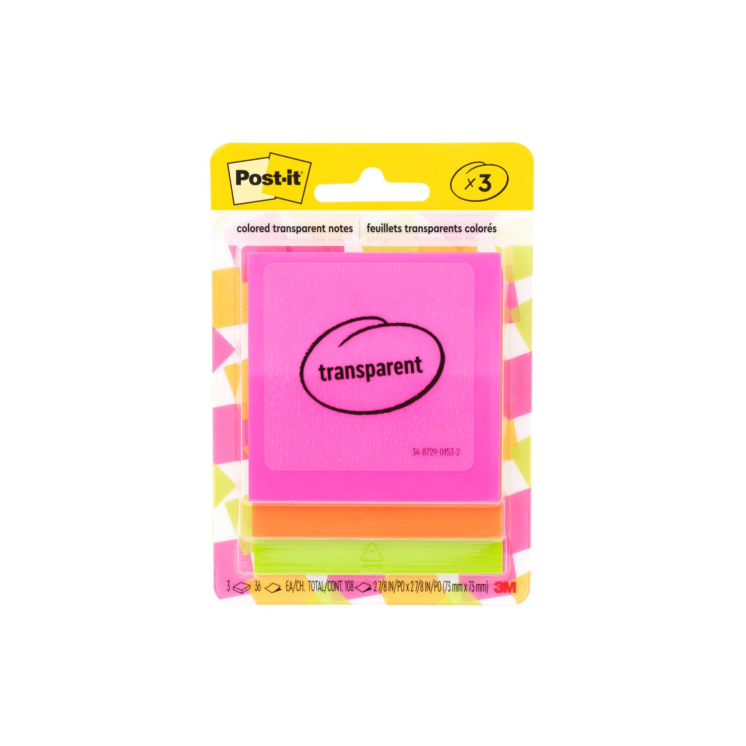 Post-it Transparent Notes 600-8COL-SIOC, 2-7/8 in x 2-7/8 in (73 mm x 73 mm)_6