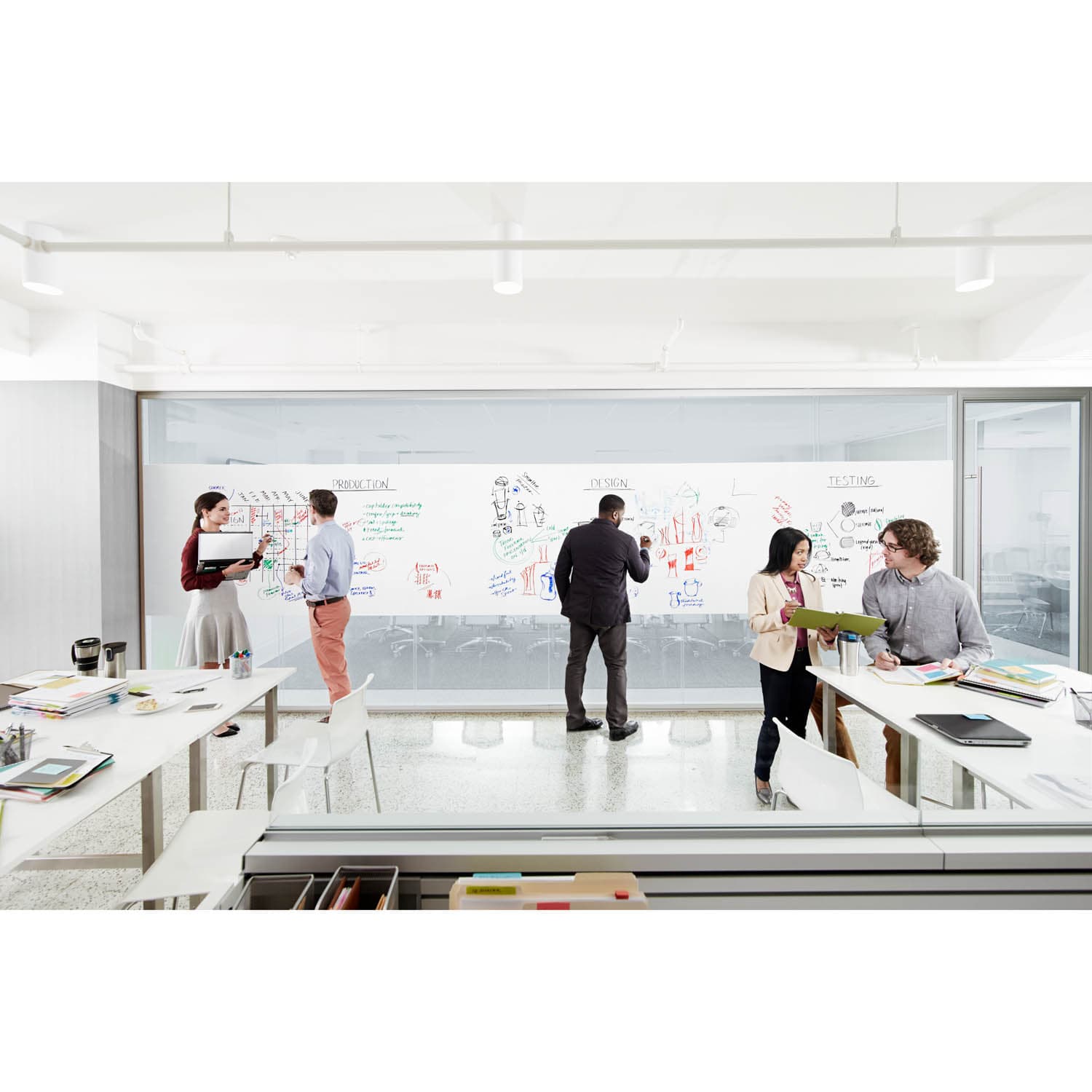 Post-it Super Sticky Dry Erase Surface DEF4x3, 3 ft x 4 ft (91.4 cm x 1.21 m)_12