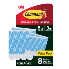 Command All Weather/Bath Medium and Large Foam Replacement Strips 17615AWB-8ESF, 8 Strip