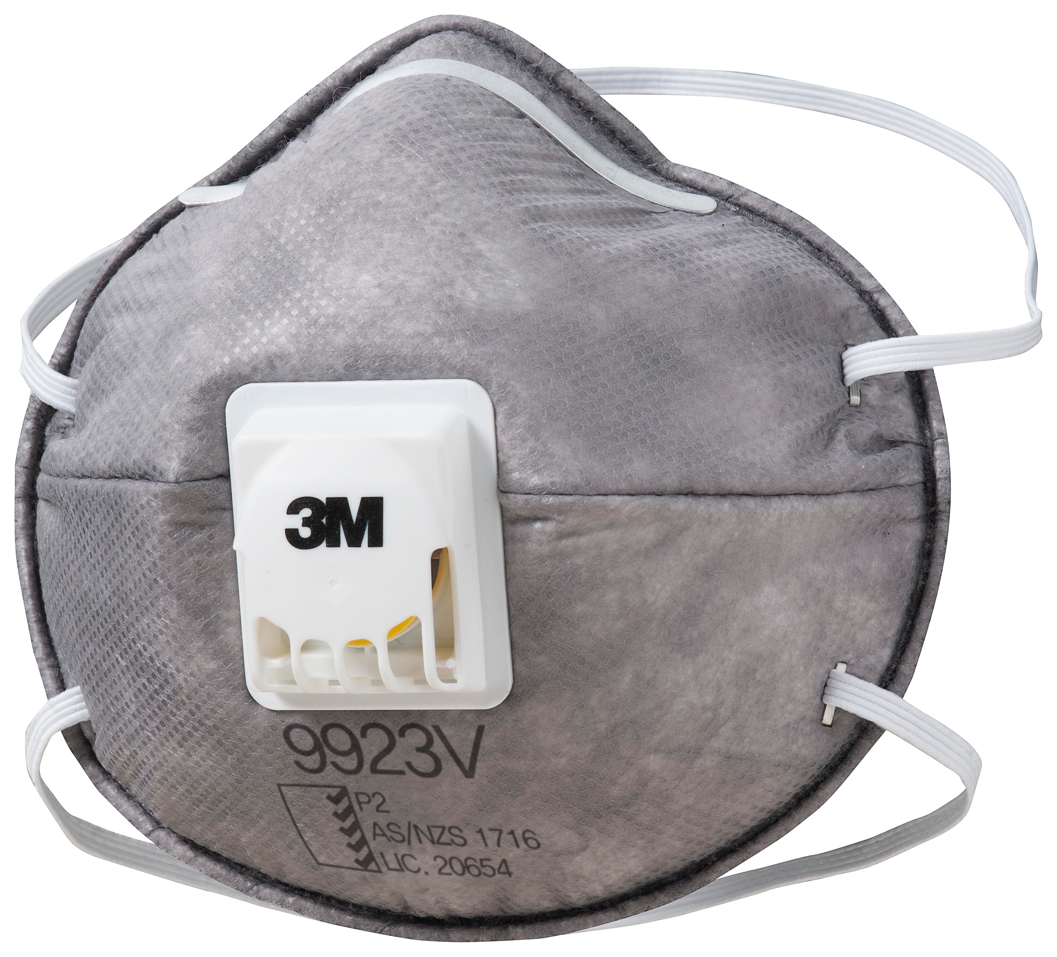 3M P2 Particulate, Vapours & Odours Respirator with valve (9923V) PK-10