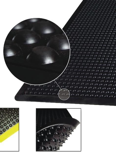 3M™ Safety-Walk™ Dome Cushion Mat 3500 Black 900mm x 1200mm x 14mm End_0