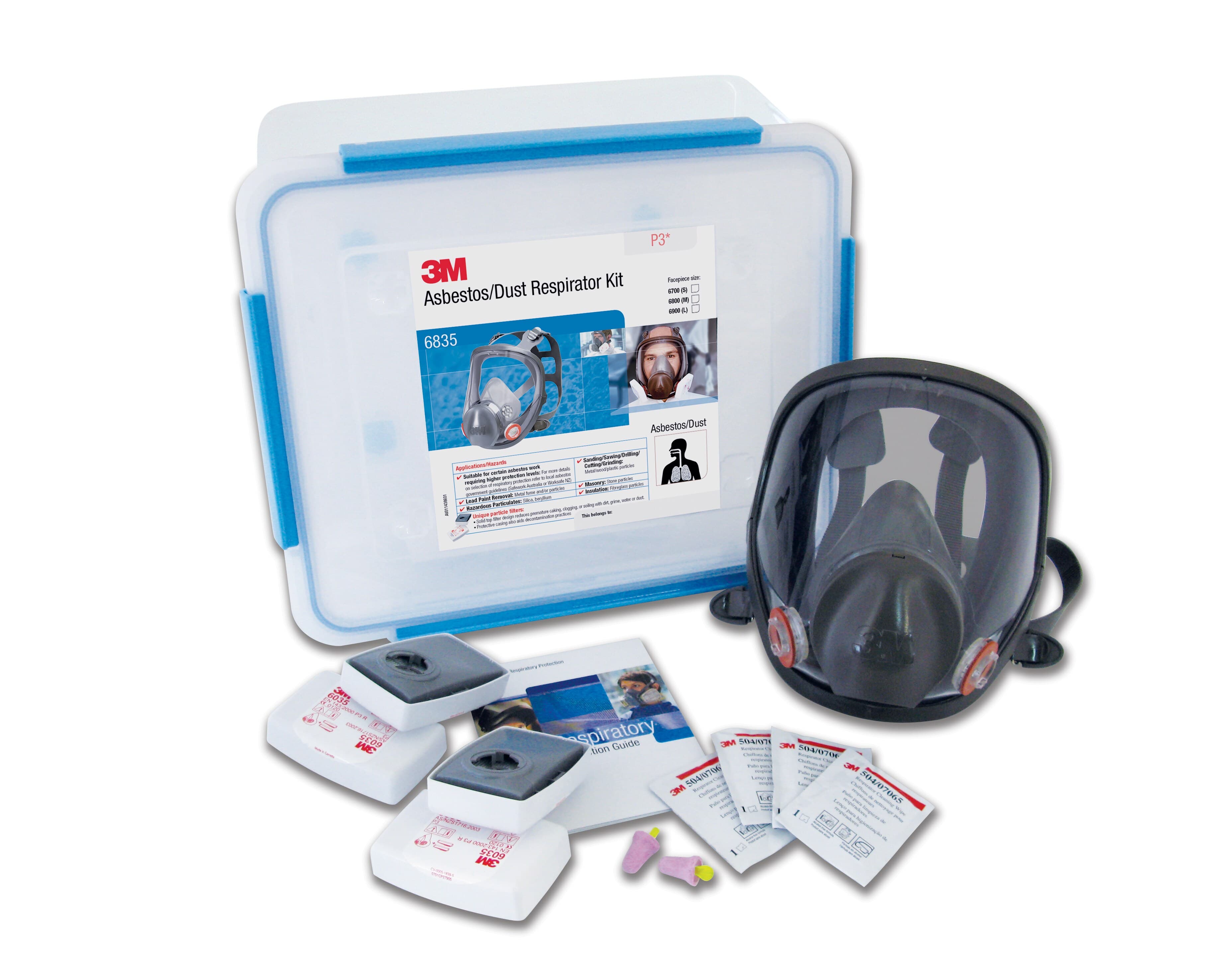 3M Asbestos/Dust Respirator Kit 6835, P3, Medium, 1 Kit/Carton