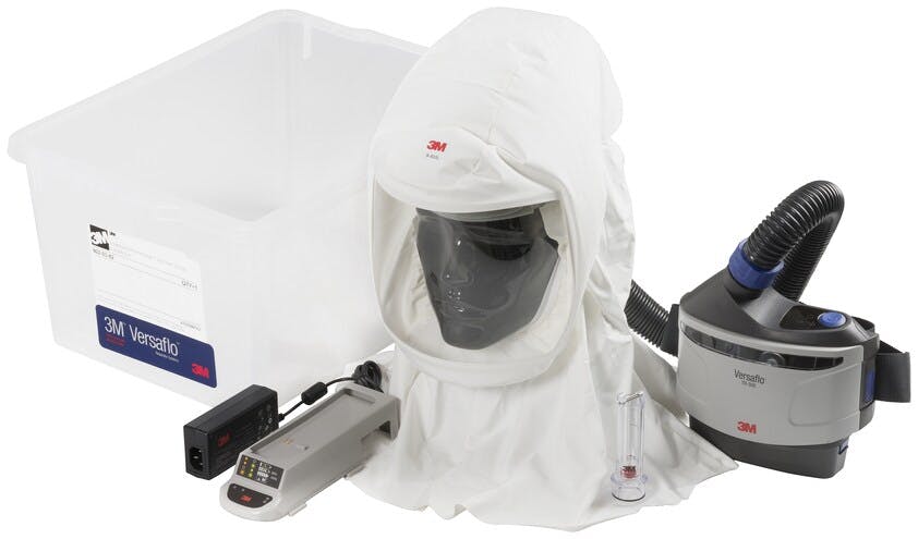 3M™ Versaflo™ TR-600 PAPR Starter Kit TR6M-307, with M-307C Helmet Flame Resistant Faceseal and Charger, 1 EA/Case
