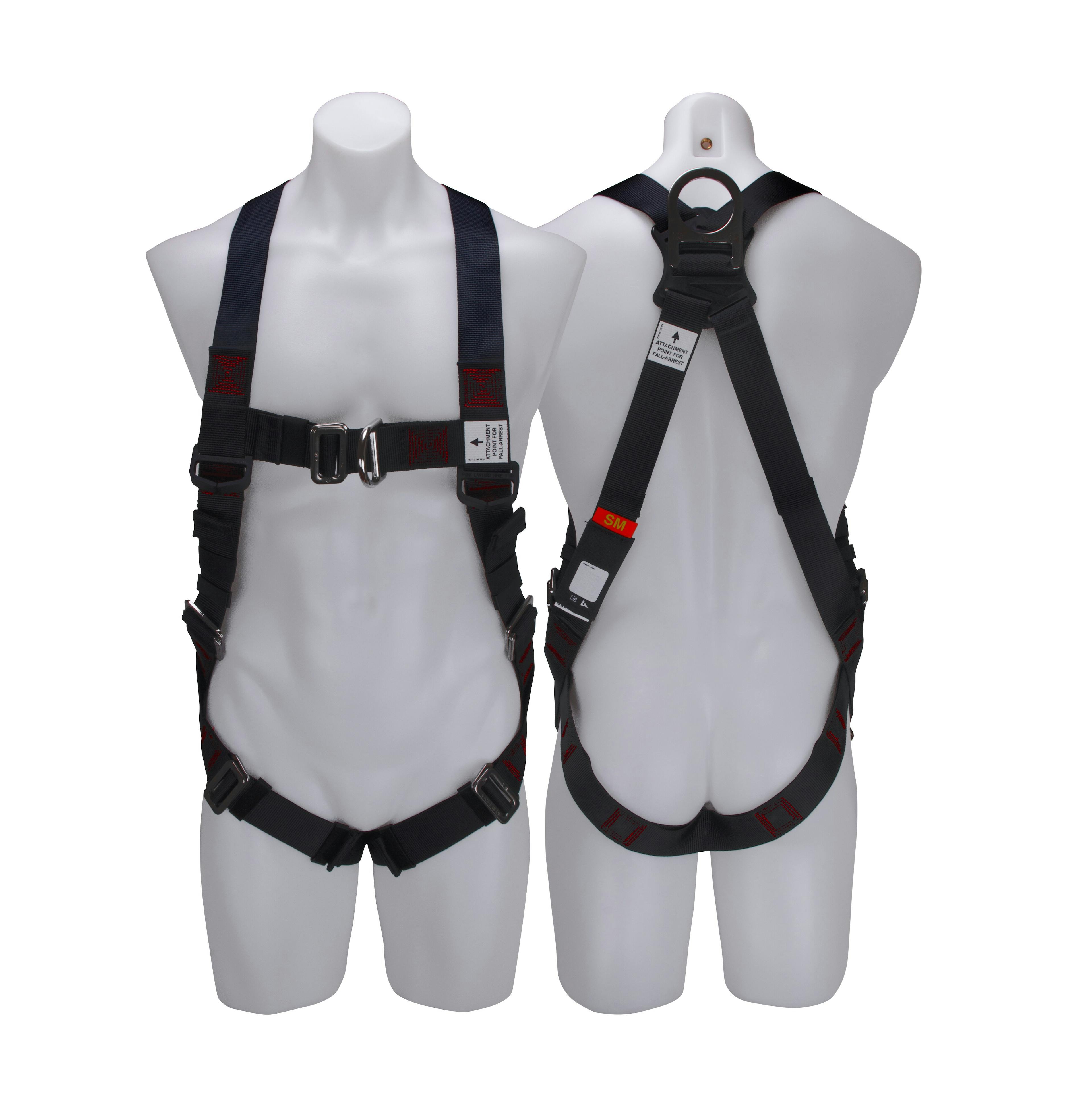 3M™ PROTECTA® X Riggers Harness with Stainless Steel and Pass Through Buckles 1161663, Red and Black, Extra Large, 1 EA/Case