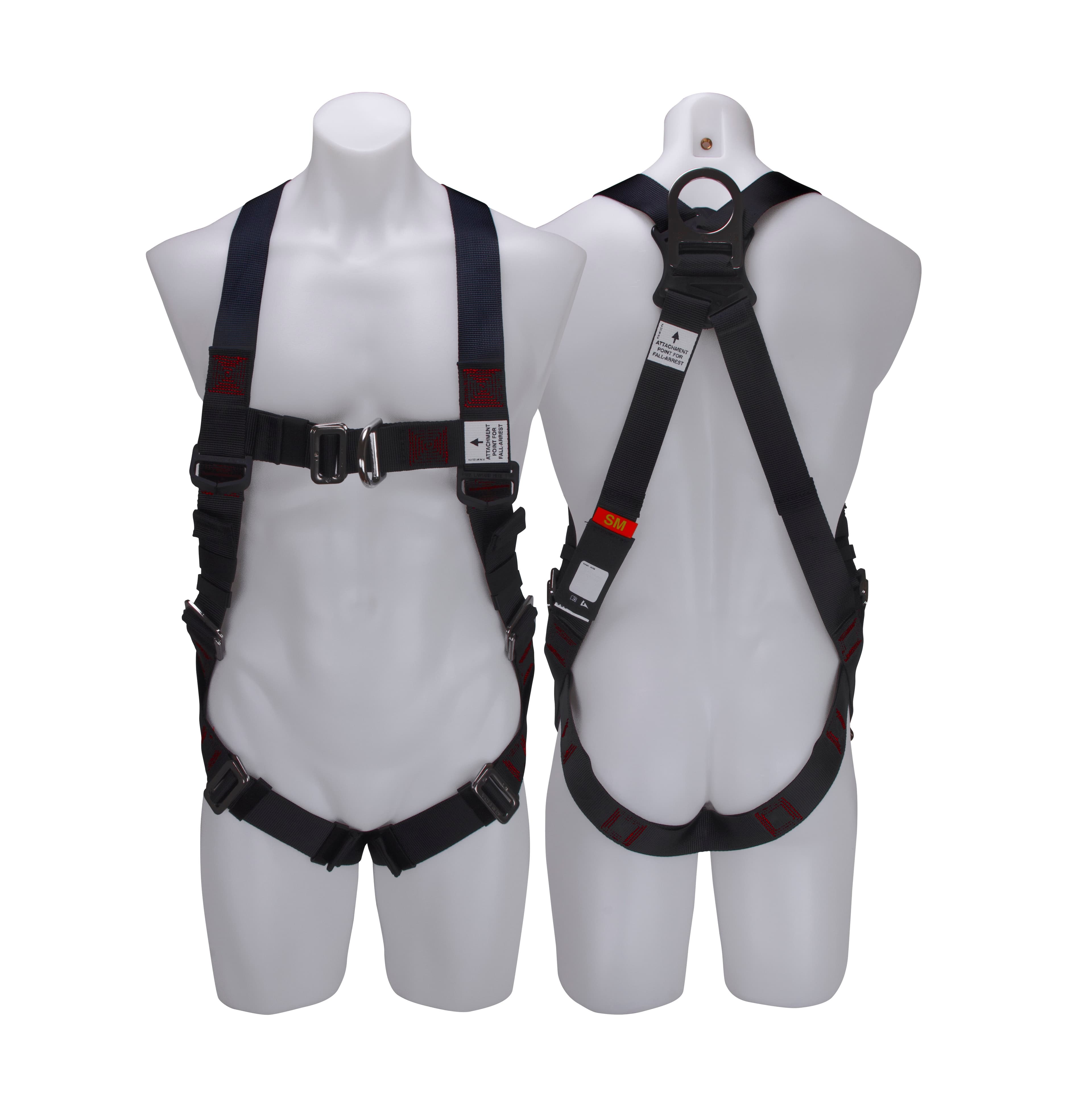 3M PROTECTA X Riggers Harness with Stainless Steel and Pass Through Buckles 1161663, Red and Black, Extra Large, 1 EA/Case