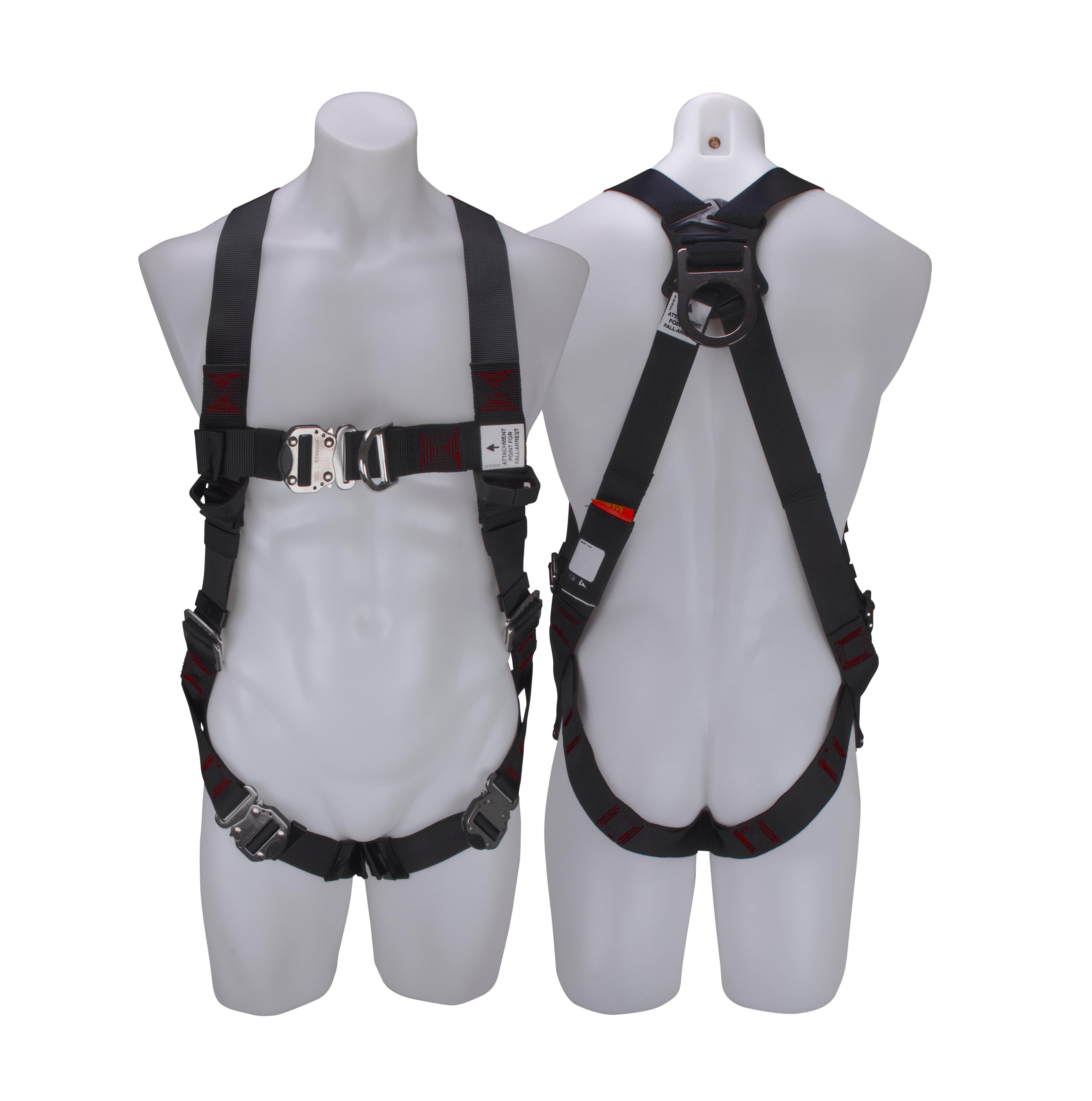 3M PROTECTA X Riggers Harness with Stainless Steel 1161665, Red and Black, Medium, 1 EA/Case