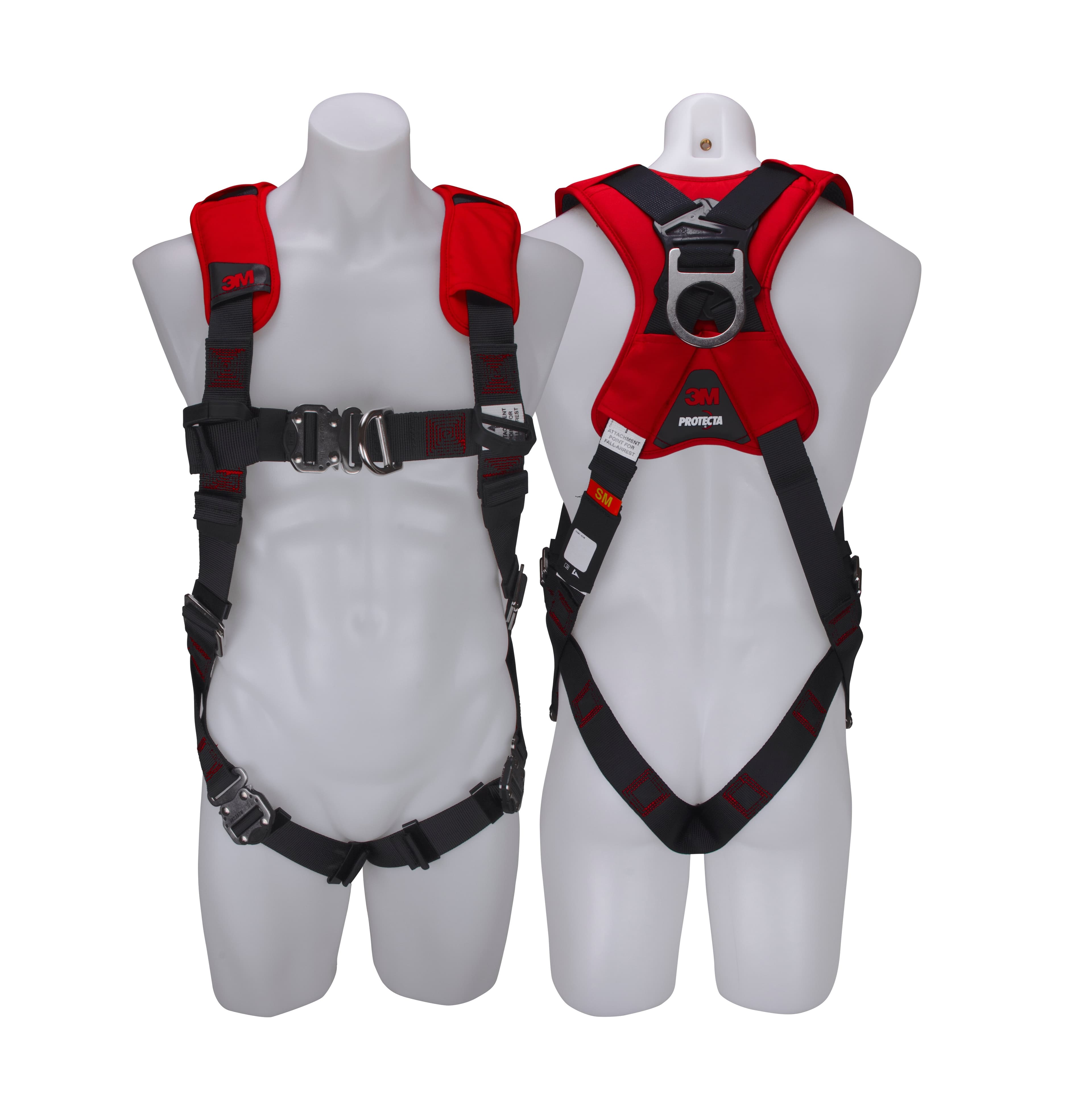3M™ PROTECTA® X Riggers Harness with Stainless Steel and Padding 1161670, Red and Black, Large, 1 EA/Case_0