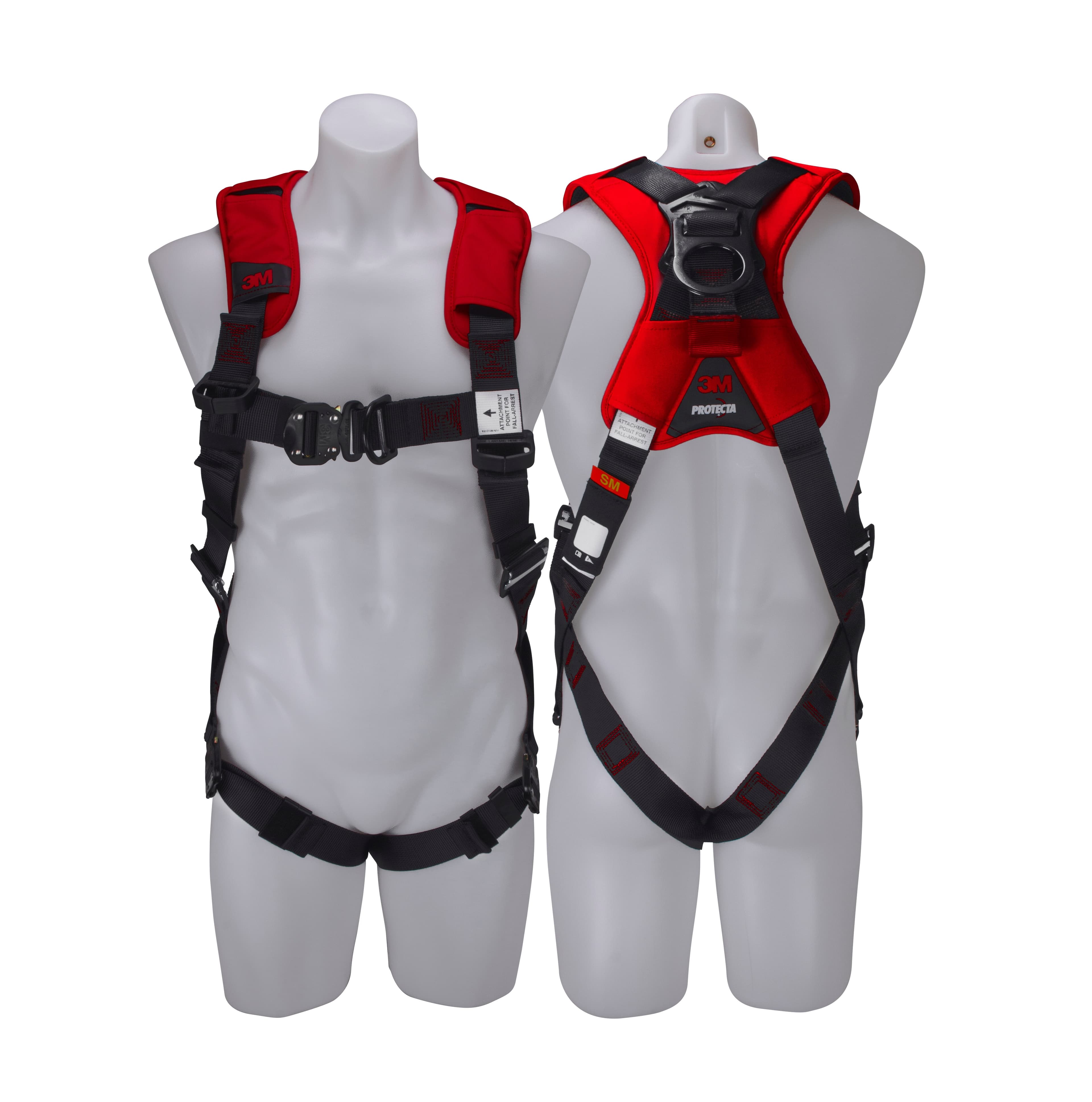 3M PROTECTA X Riggers Harness with Padding 1161676, Red and Black, Small, 1 EA/Case