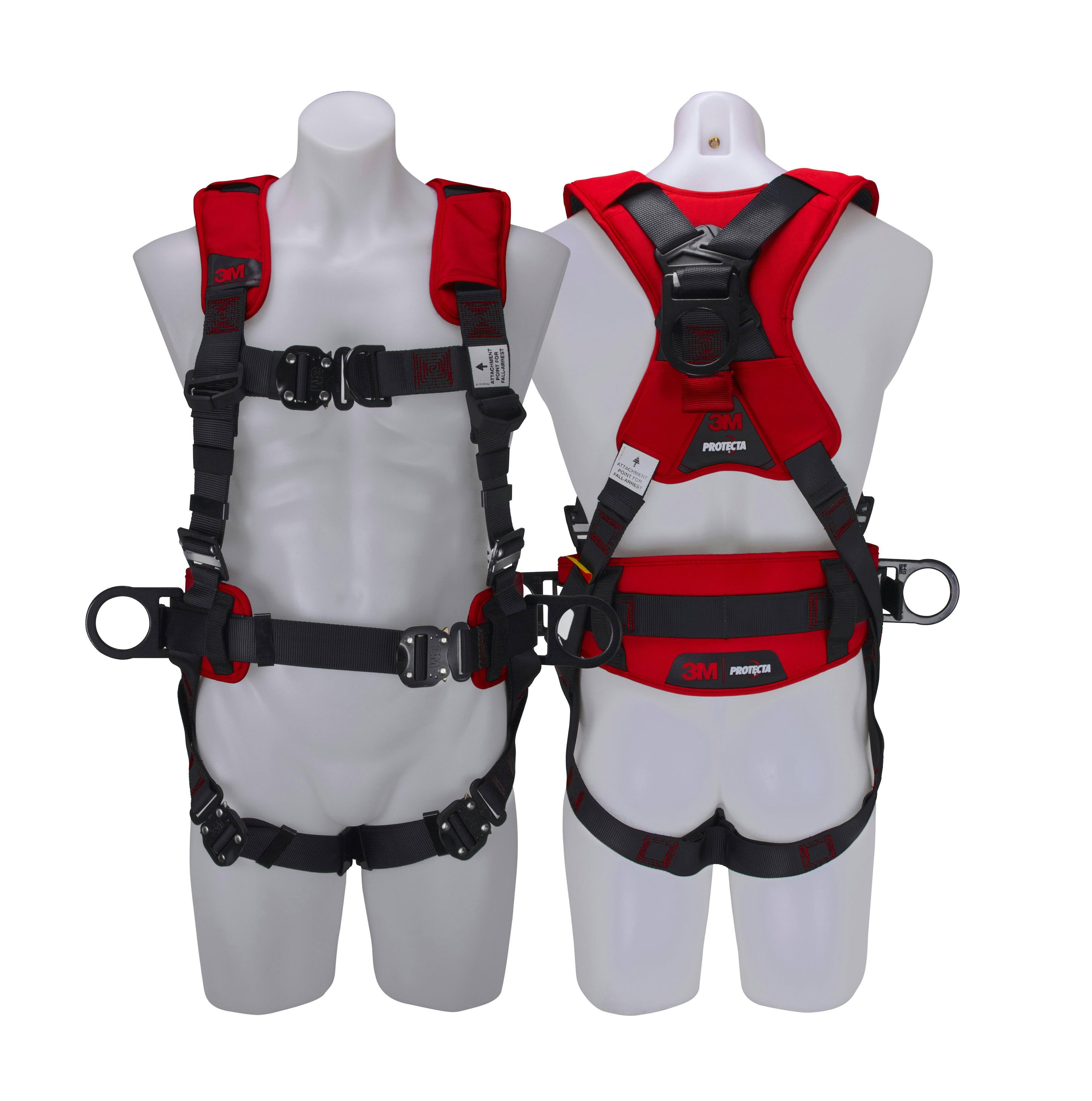 3M™ PROTECTA® X All Purpose Harness with Padding 1161681, Red and Black, Medium, 1 EA/Case