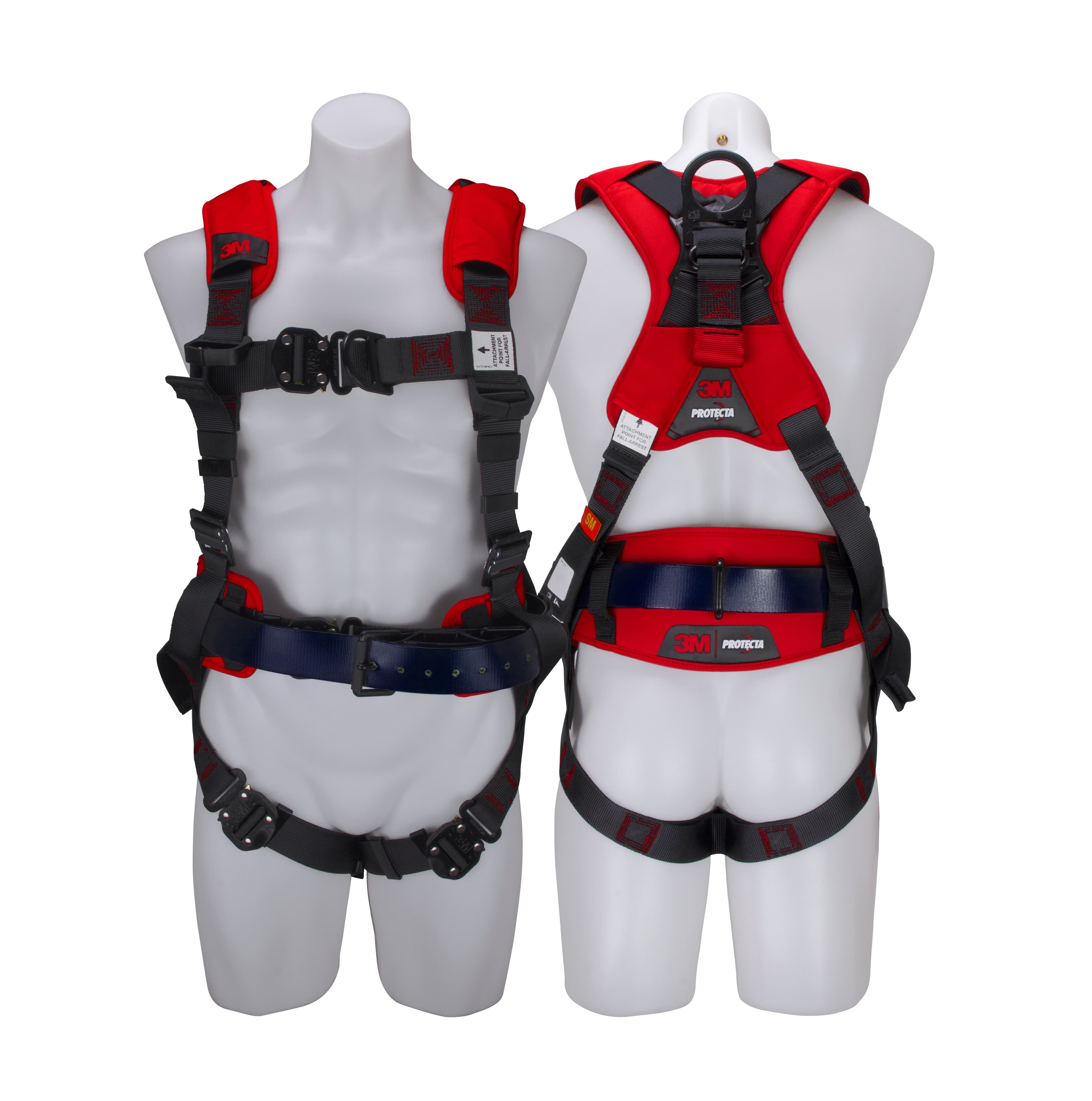3M PROTECTA X Miners Harness with Padding 1161684, Red and Black, Small, 1 EA/Case