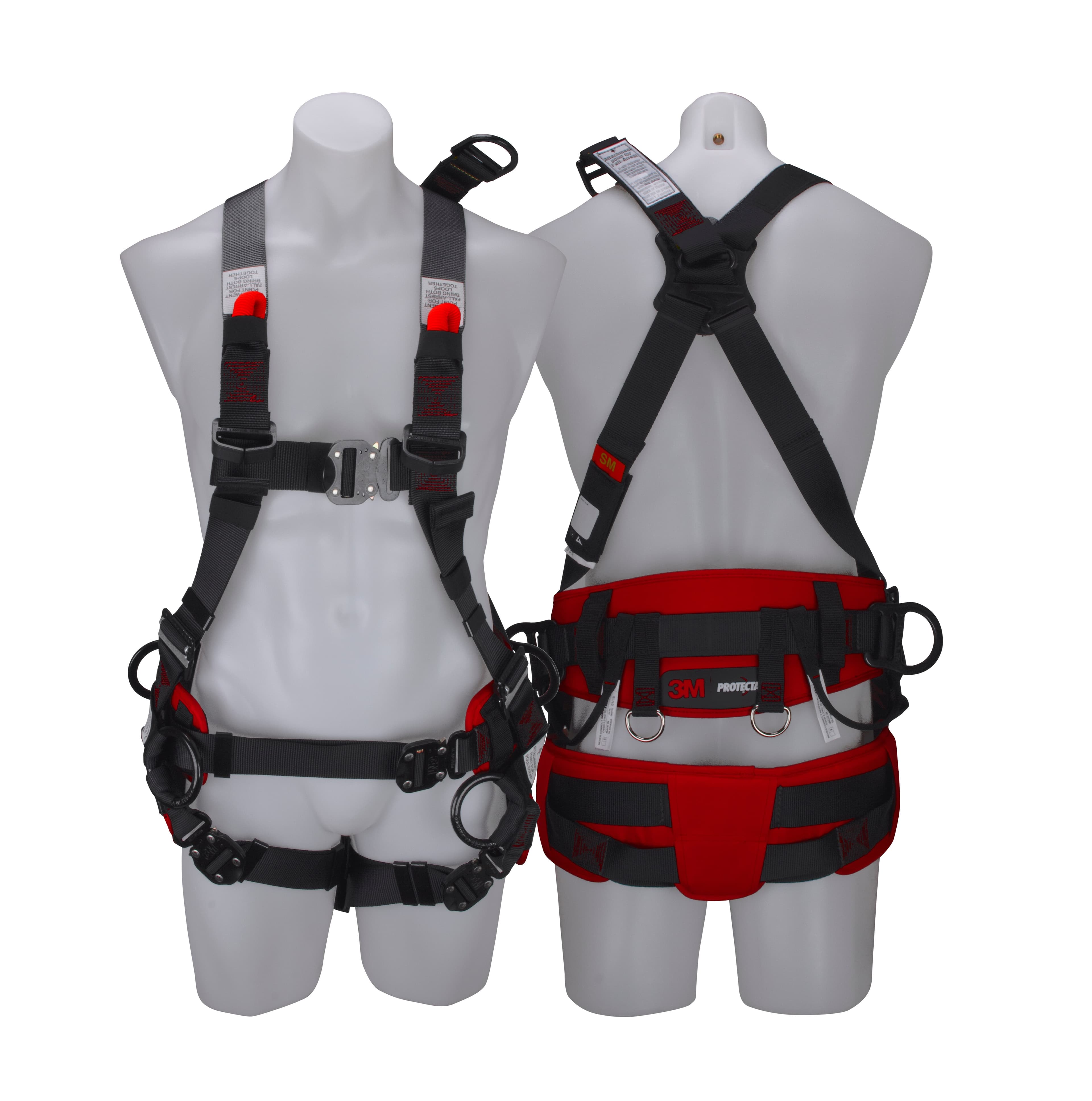 3M™ PROTECTA® X Tower Workers Harness with O-Rings 1161696, Red and Black, Small, 1 EA/Case