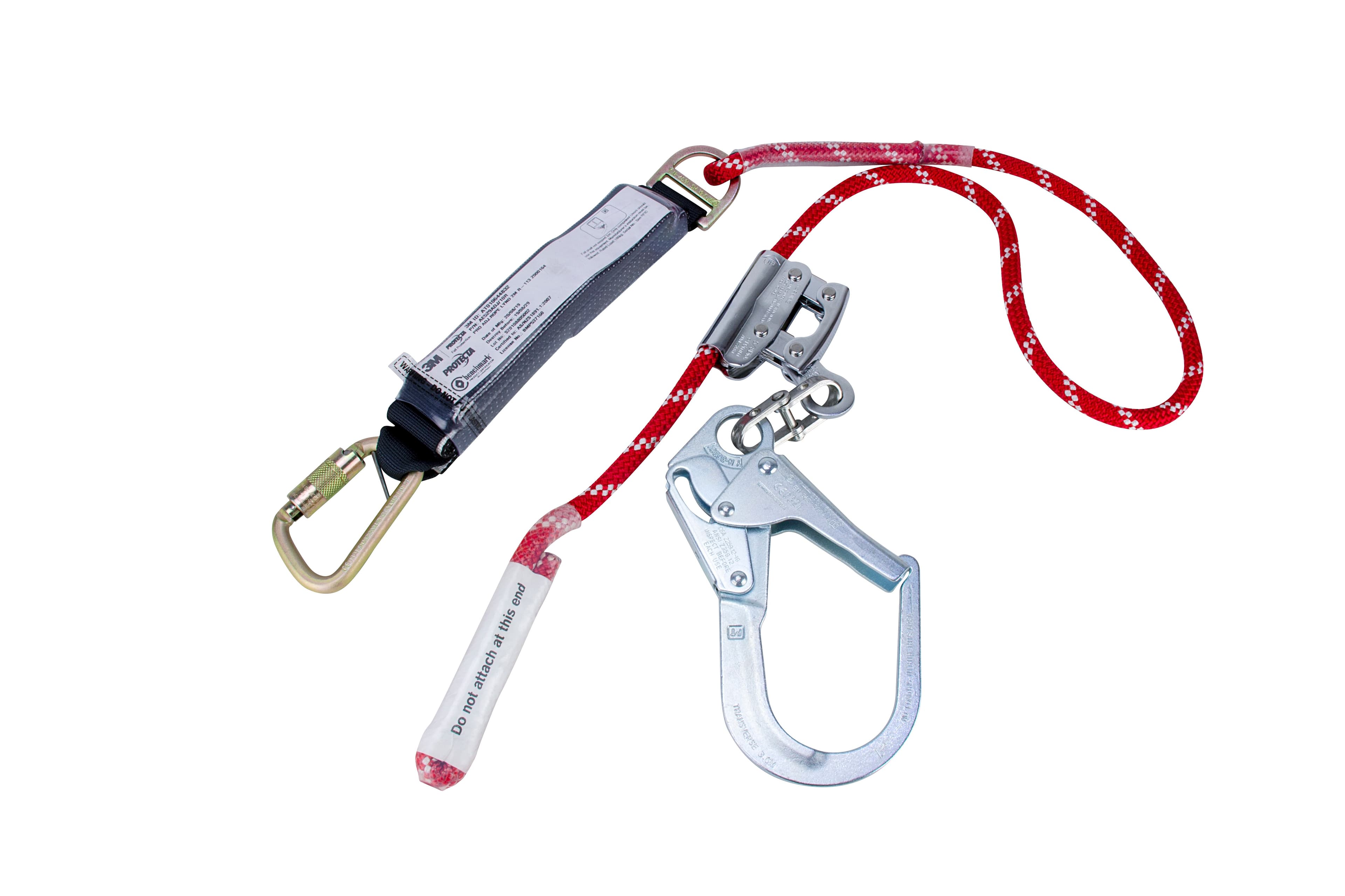 3M™ PROTECTA® Adjustable Rope Shock Absorbing Lanyard AE529ADJ/10R, 2m, 1 ea