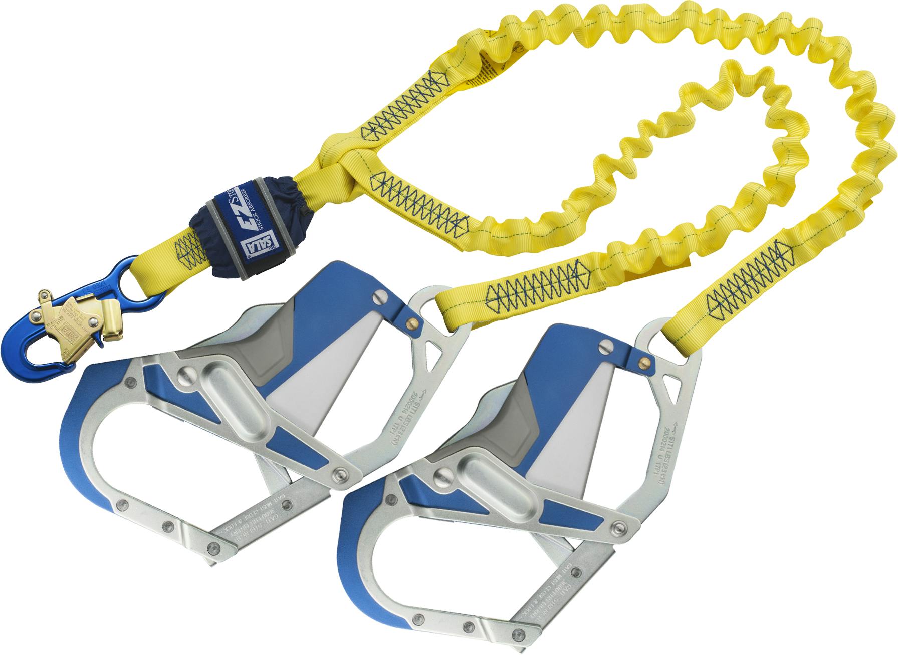 3M™ DBI-SALA® Force2™ Shock Absorbing Elasticated Lanyard - Single Tail Z10202580E, Yellow, 2.0 m, 1 EA/Case