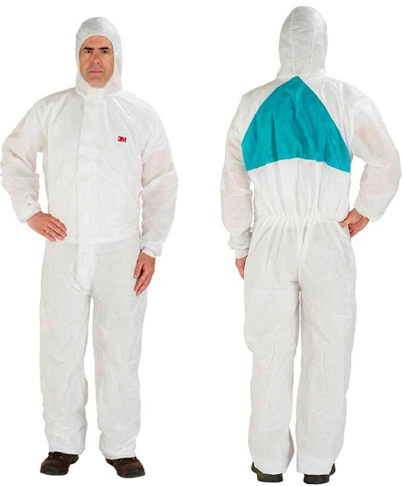 3M™ Disposable Protective Coverall 4520-M White/Green Type 5/6, 1/EA