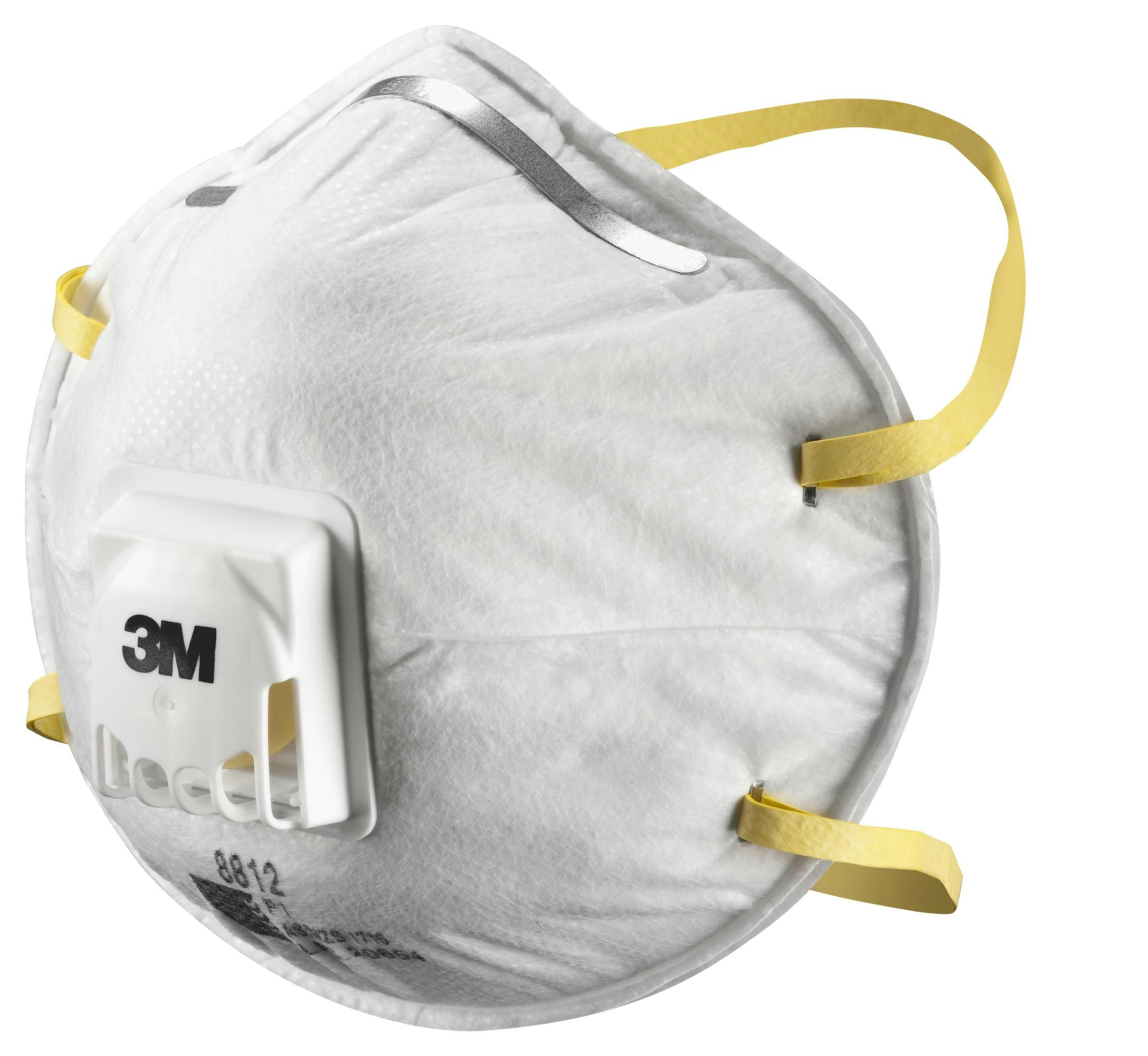 3M™ Cupped Particulate Respirator 8812, P1, valved, 10/Box, 24 Boxes/Case_4