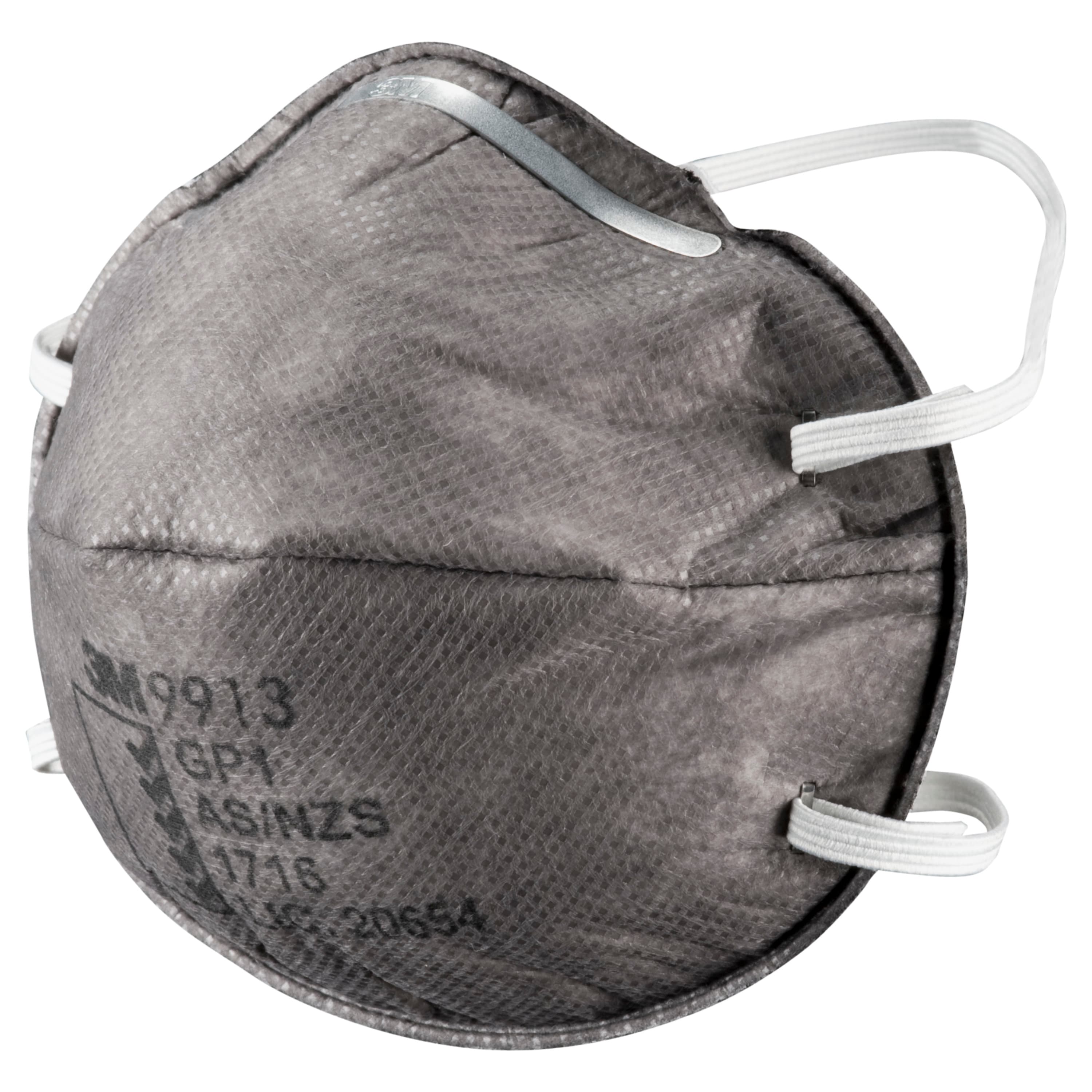 3M™ Cupped Particulate Respirator 9913, GP1 with Nuisance Level* Organic Vapour Relief, 15/Box_3