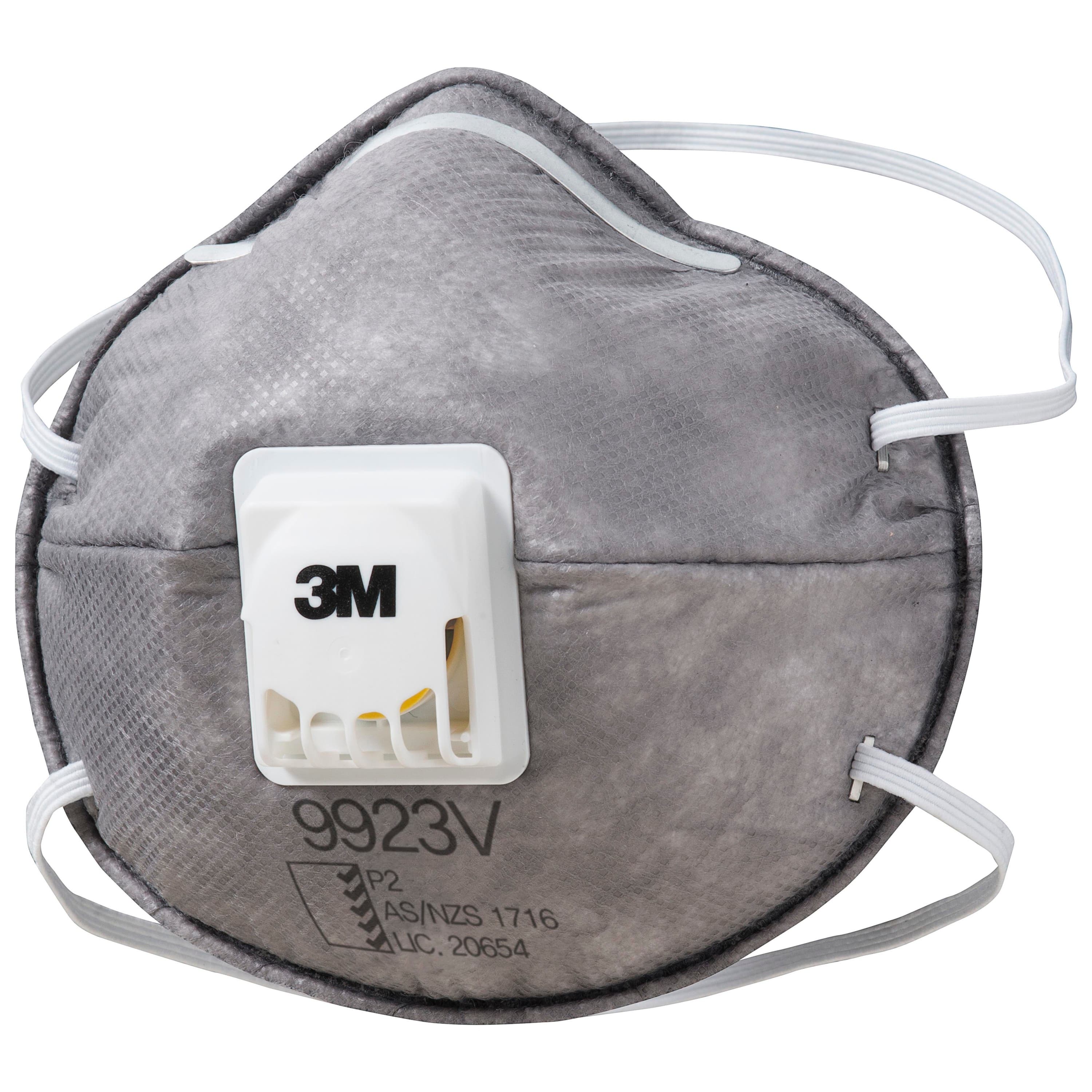 3M™ Cupped Particulate Respirator 9923V, P2, with Nuisance Level* Organic Vapour Relief, valved, 10/Box_4