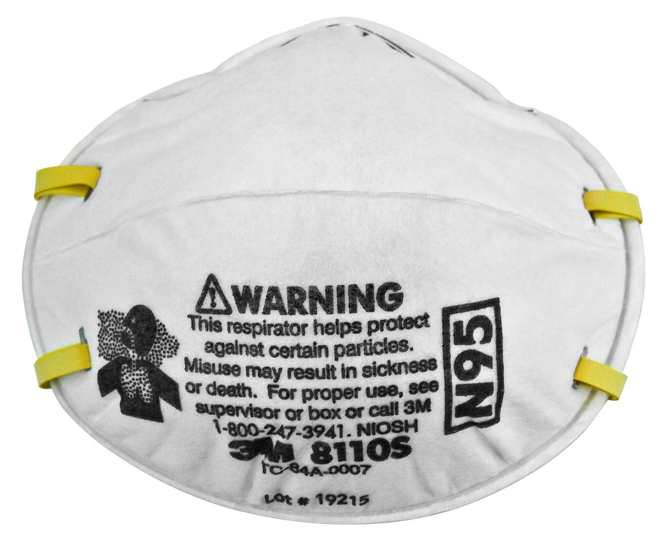 3M™ Cupped Particulate Respirator 8110S, P2 - small size, 20/Box, 8 Boxes/Case