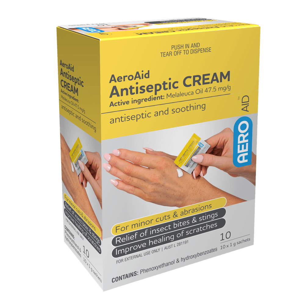 Aero Healthcare AEROAID Antiseptic Cream Sachet 1g Box/10