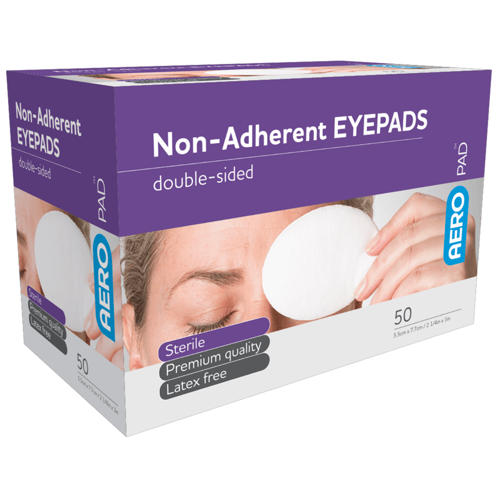 Aero Healthcare AEROPAD Non-Adherent Eye Pads 5.5 x 7.7cm Box/50