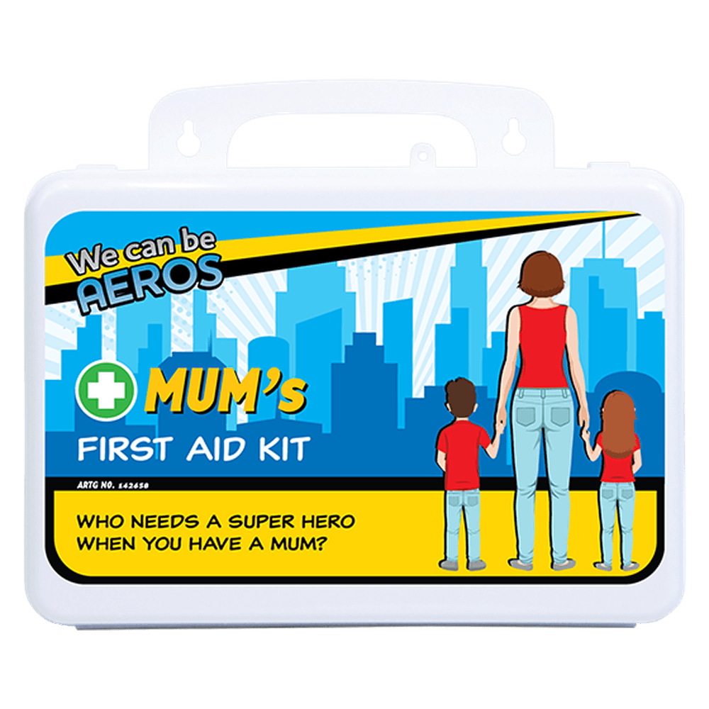 Aero Healthcare MUM'S 2 Series Plastic Waterproof First Aid Kit 21 x 7.5 x 13cm