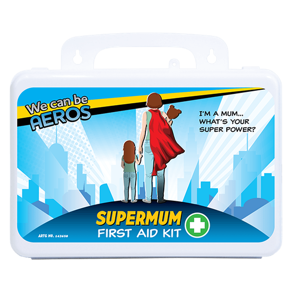 Aero Healthcare SUPERMUM 2 Series Plastic Waterproof First Aid Kit 21 x 7.5 x 13cm