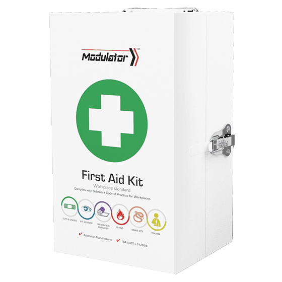 Aero Healthcare MODULATOR 4 Series Metal Cabinet First Aid Kit 24 x 16 x 42cm