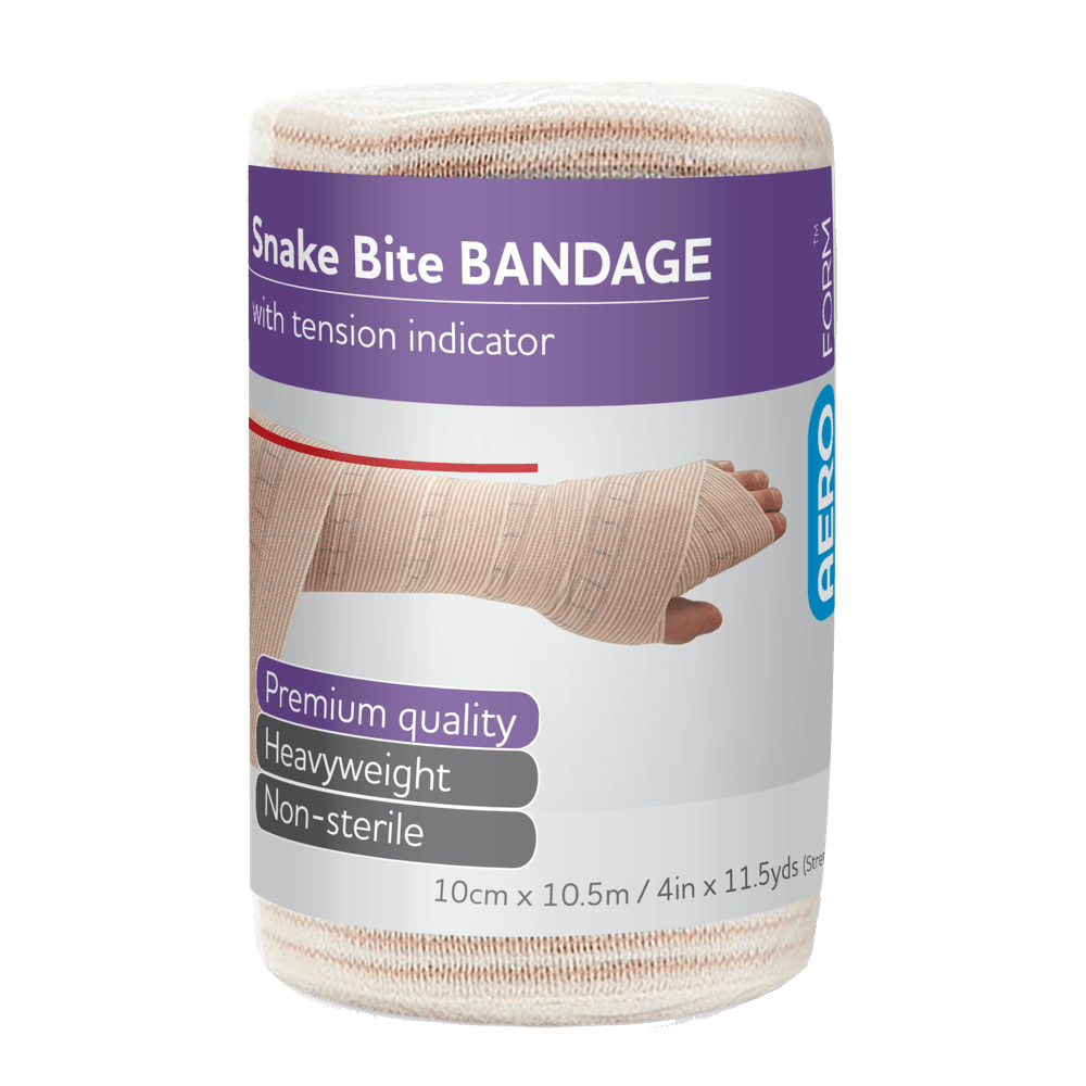 Aero Healthcare AEROFORM Snake Bite Bandage with Indicator 10cm x 10.5M Wrap/12