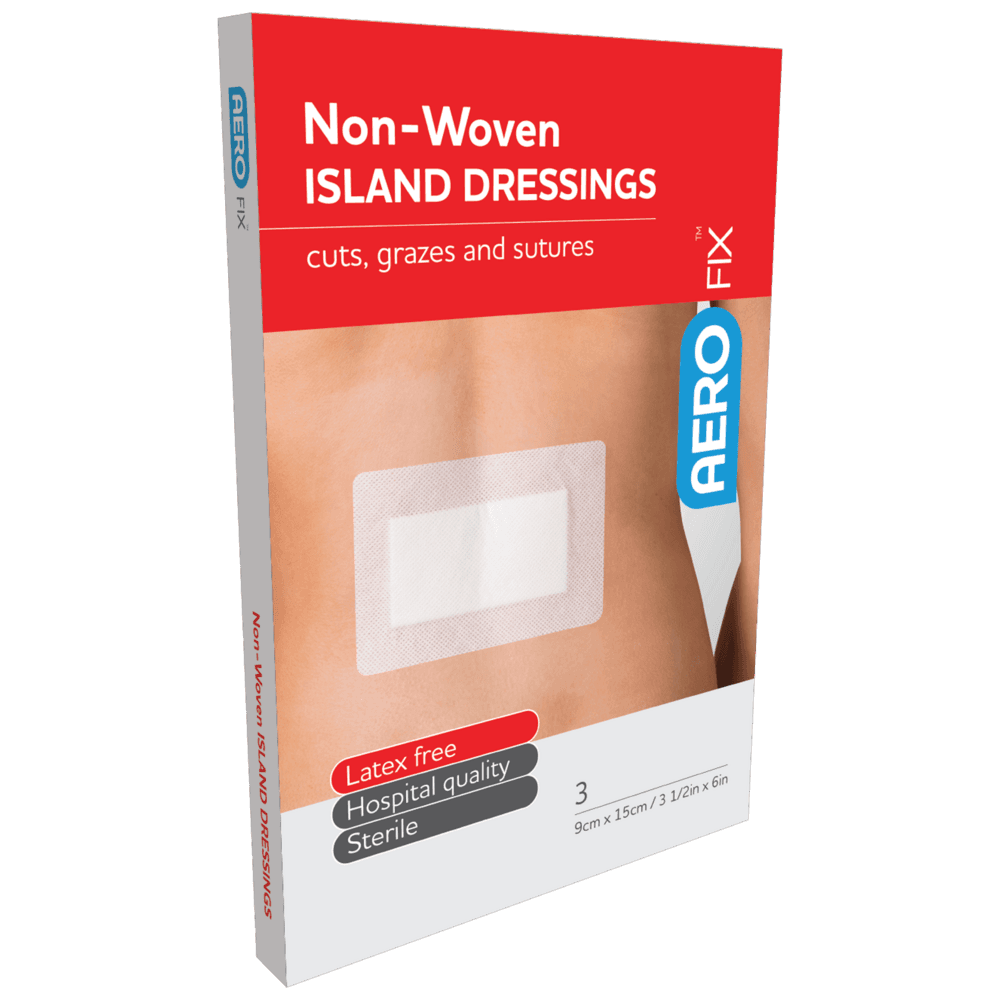 Aero Healthcare AEROFIX Non-Woven Island Dressing 9 x 15cm Box/3