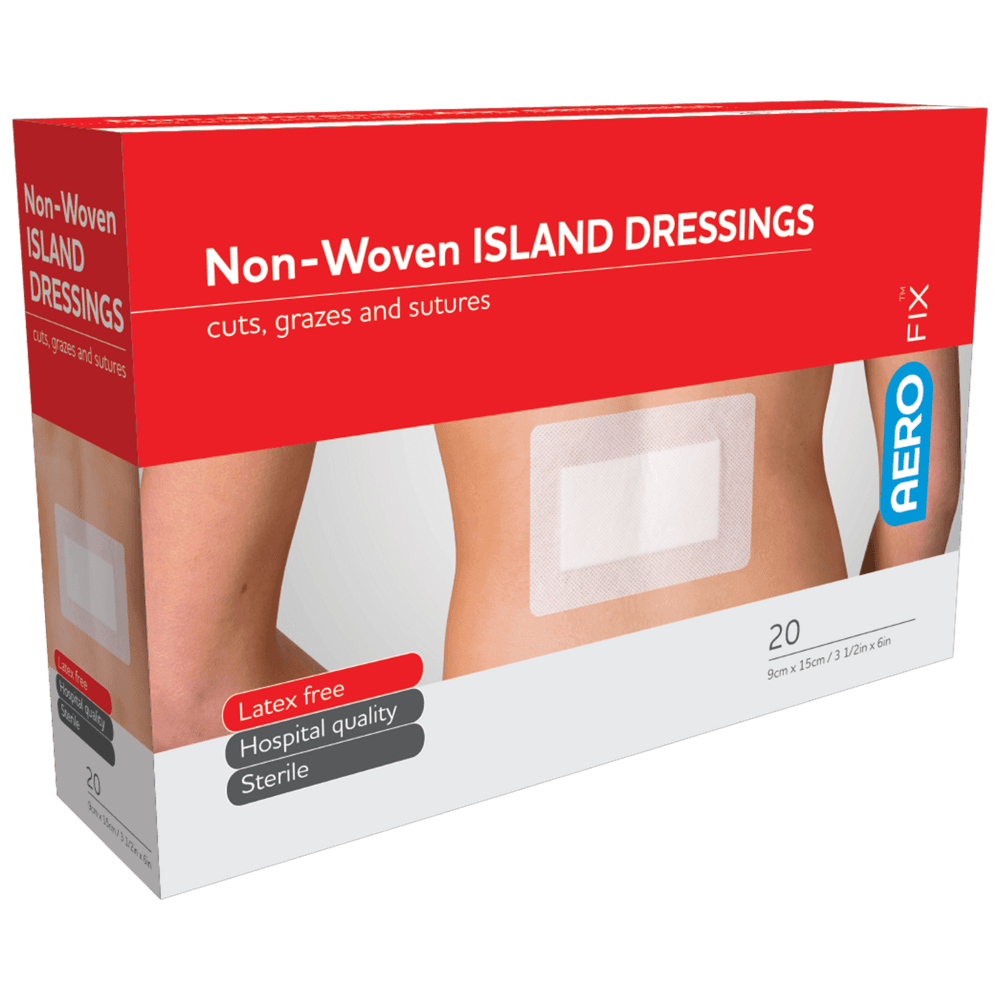 Aero Healthcare AEROFIX Non-Woven Island Dressing 9 x 15cm Box/20