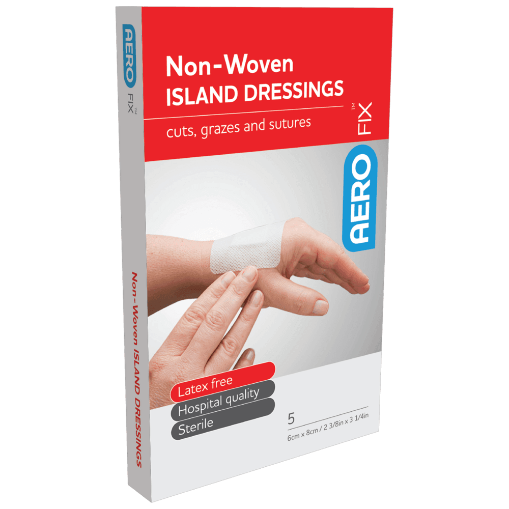 Aero Healthcare AEROFIX Non-Woven Island Dressing 6 x 8cm Box/5