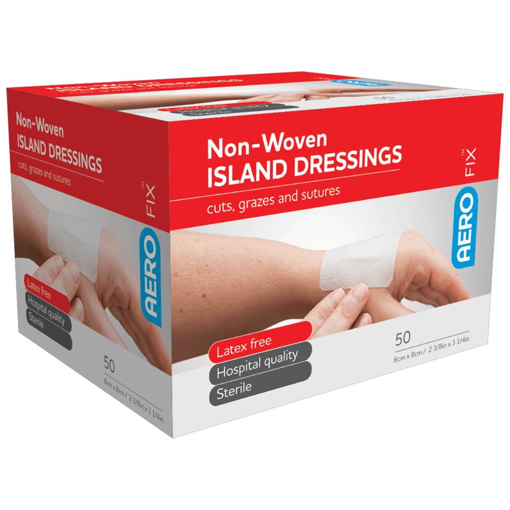 Aero Healthcare AEROFIX Non-Woven Island Dressing 6 x 8cm Box/50