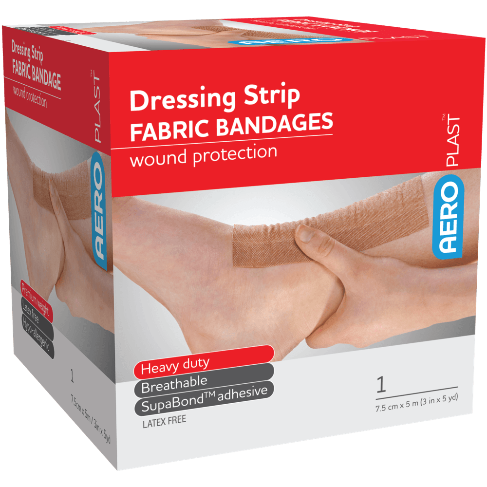 Aero Healthcare AEROPLAST Premium Fabric Dressing Strip 7.5cm x 5M