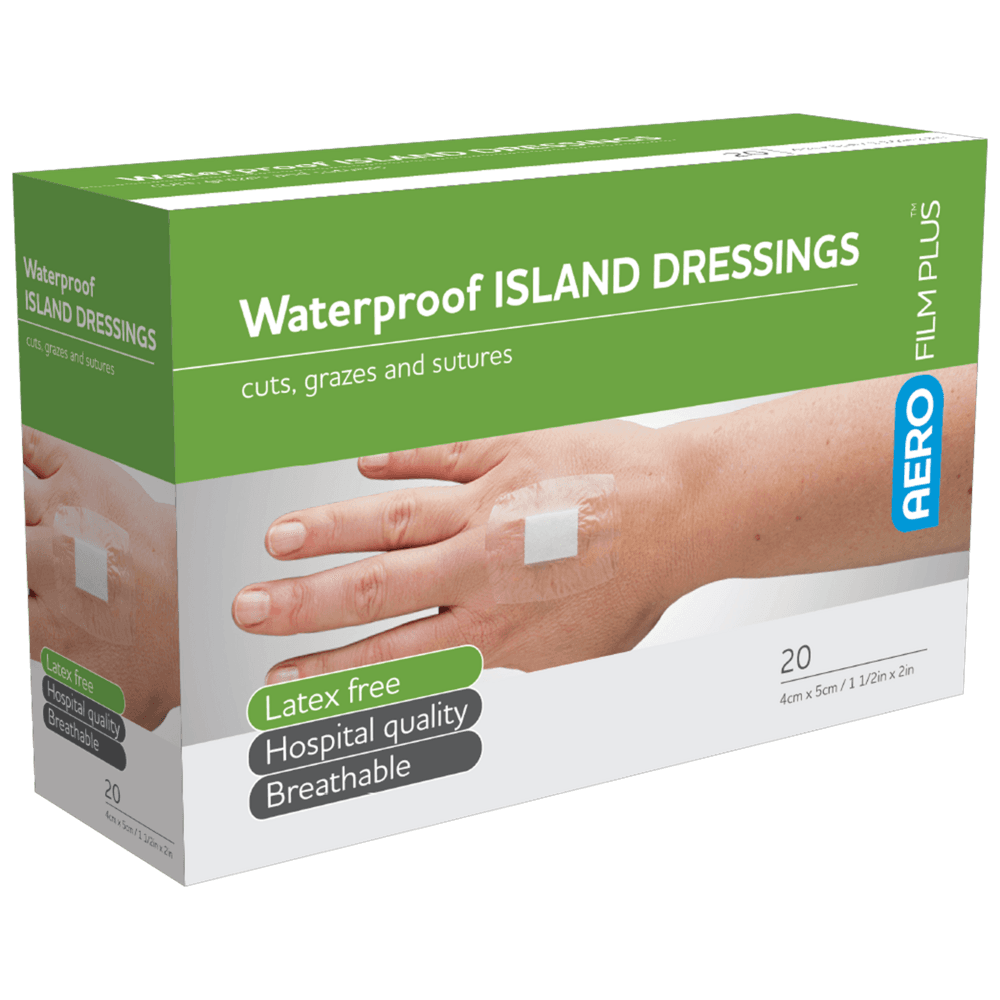 Aero Healthcare AEROFILM PLUS Waterproof Island Dressing 4 x 5cm Box/20  Box / 20