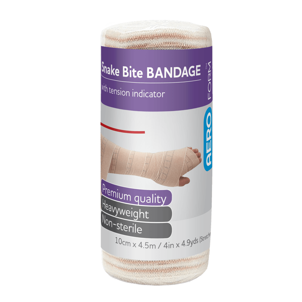 Aero Healthcare AEROFORM Short Snake Bite Bandage with Indicator 10cm x 4.5M Wrap/12