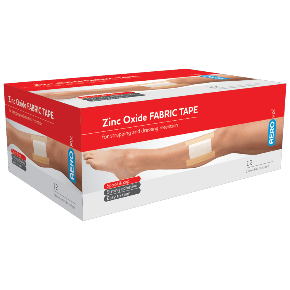 Aero Healthcare AEROFIX Zinc Oxide Tape 2.5cm x 5M Box/12