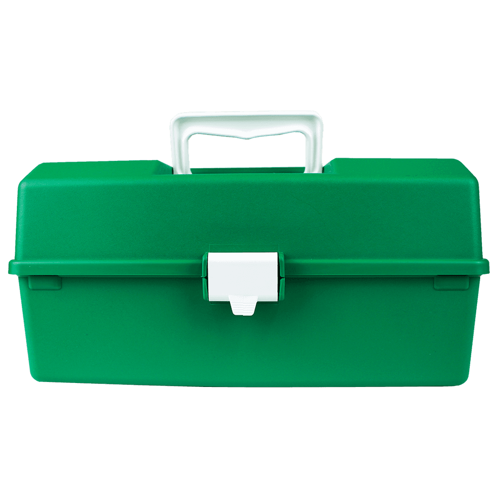 Aero Healthcare AEROCASE Green Plastic Tacklebox with 1 Tray 16 x 33 x 19cm