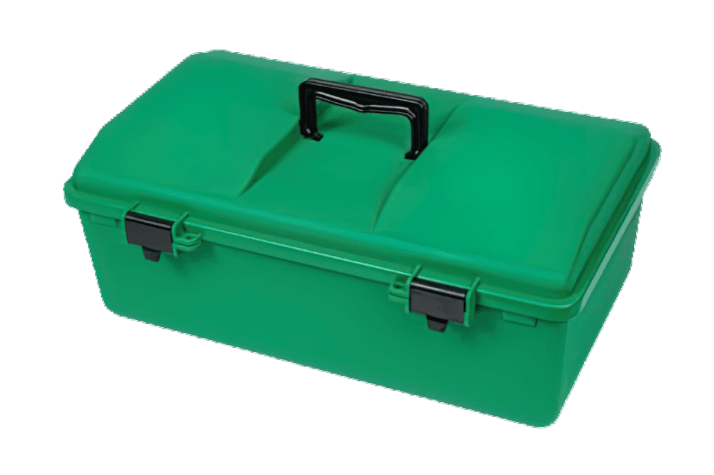 Aero Healthcare AEROCASE Green Plastic Tacklebox with 1 Liftout Tray 30 x 46.5 x 18cm