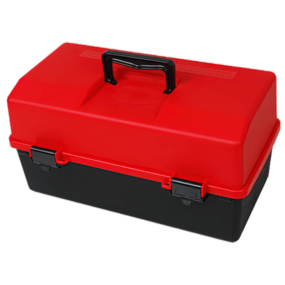 Aero Healthcare AEROCASE Red and Black Plastic Tacklebox 2 Tray Cantilever 16 x 33 x 19cm_0