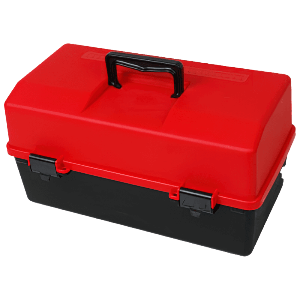 Aero Healthcare AEROCASE Red and Black Plastic Tacklebox with 2 Trays 20 x 40 x 23cm